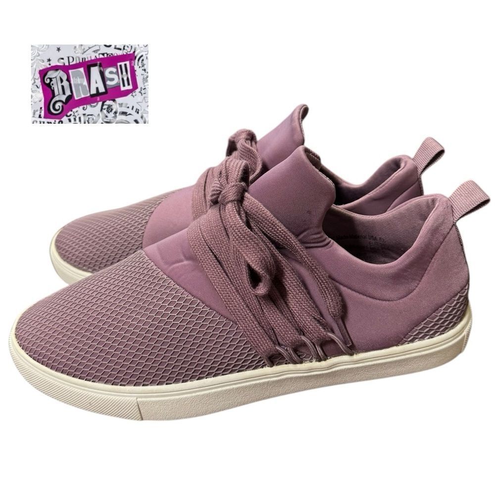 Brash Drea Women's Mauve Lace Around Slip-on Sneakers 8.5
